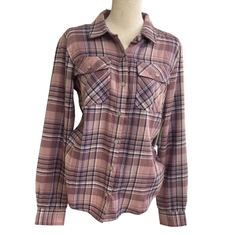 Marmot Bridget Midweight Flannel Shirt NWT Mauve Purple Plaid Womens S